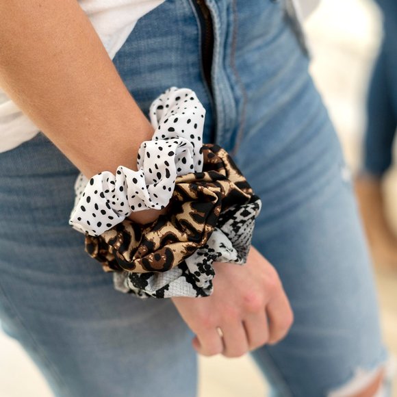 Accessories - Wild Print Scrunchie Set